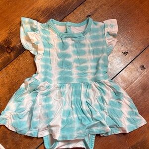 Kyte Baby Robin Riptide Twirl Bodysuit Dress 0-3m